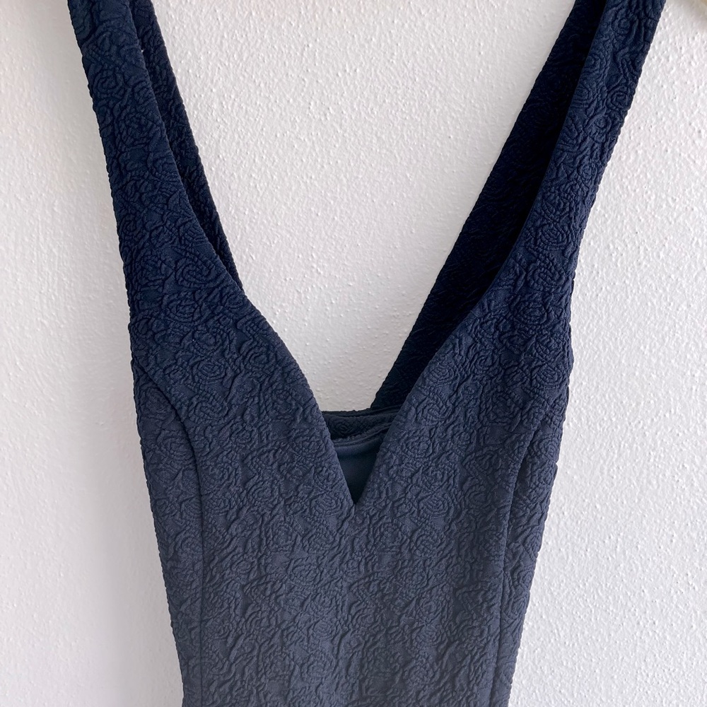 Navy blue patterned dress